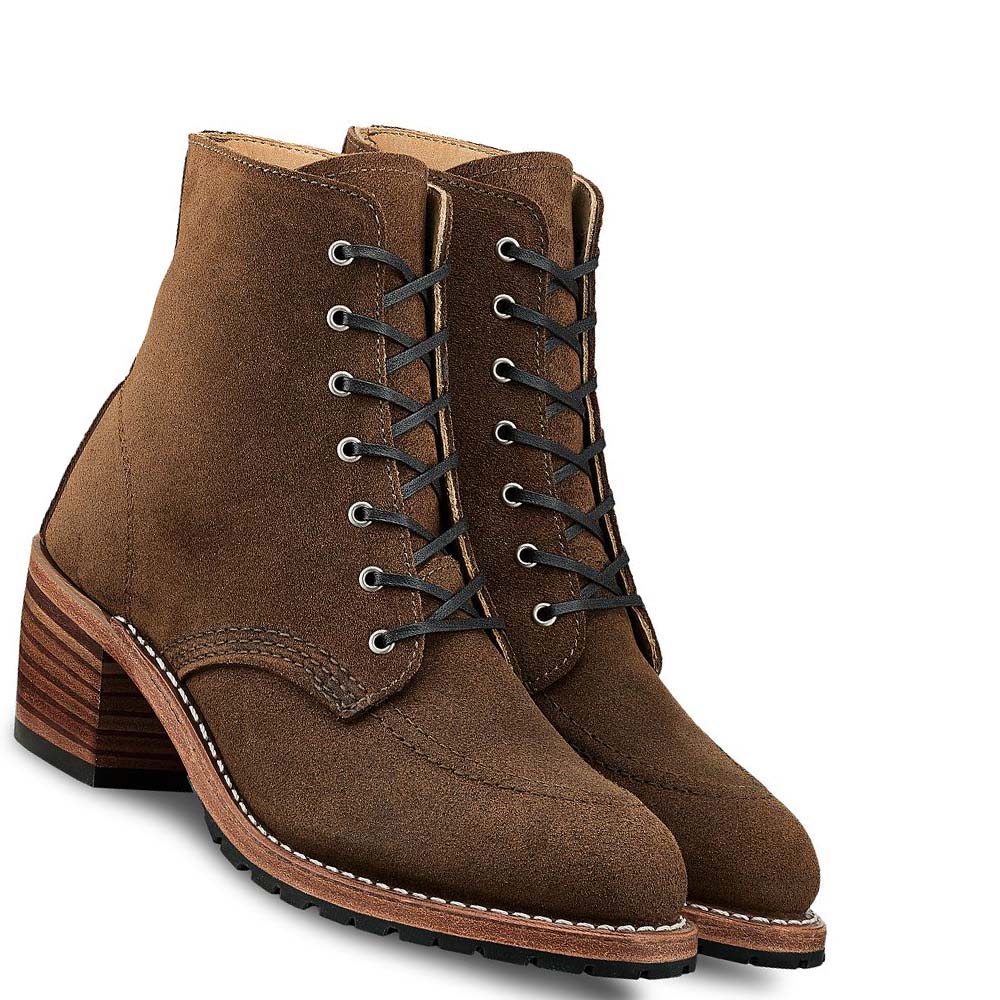 Red Wing CLARA Heritage Heeled in Acampo Leather Women's Ankle Boots Brown | ZA 126JPQ